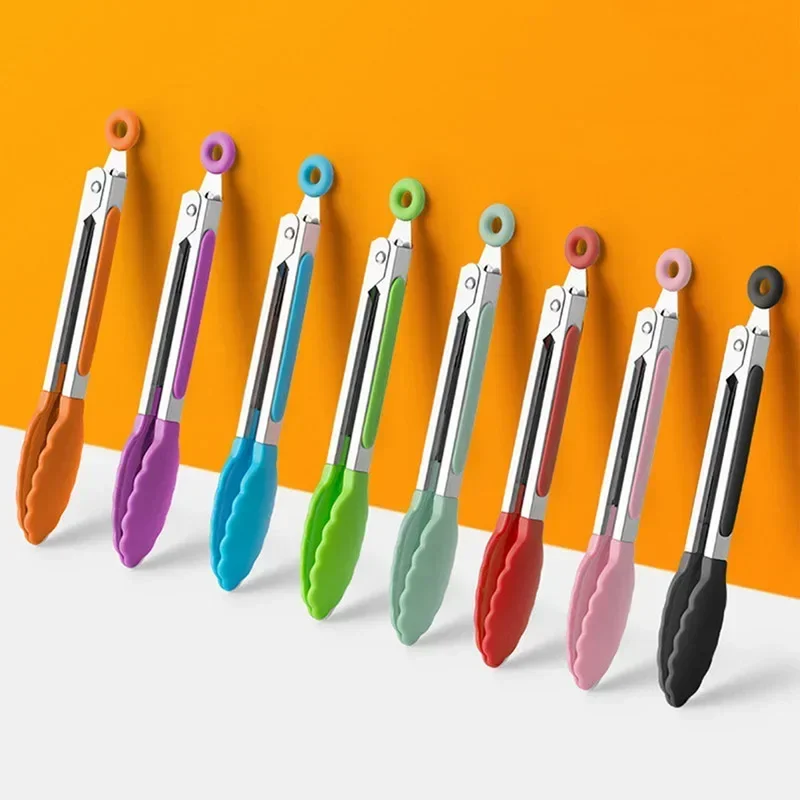 Kitchen Gadgets You Need - 7 Inch Non-Slip Food Tongs Creative