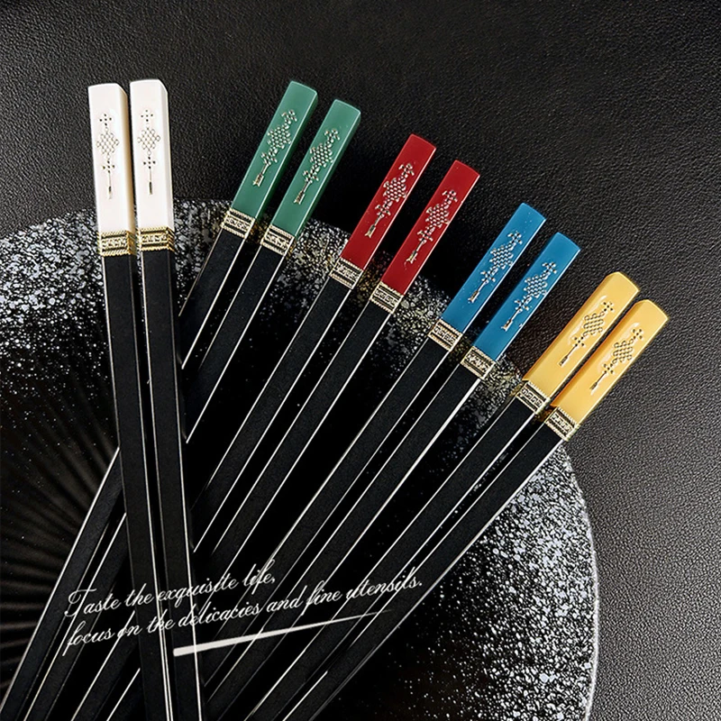 Korean Kitchen Gadgets - 5 Pairs Japanese Chopsticks Sushi Sticks