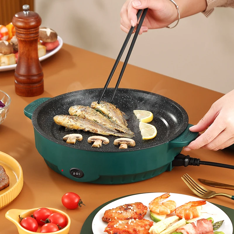 Korean Kitchen Gadgets - Multifunctional Electric Grill Pan, Household Mini
