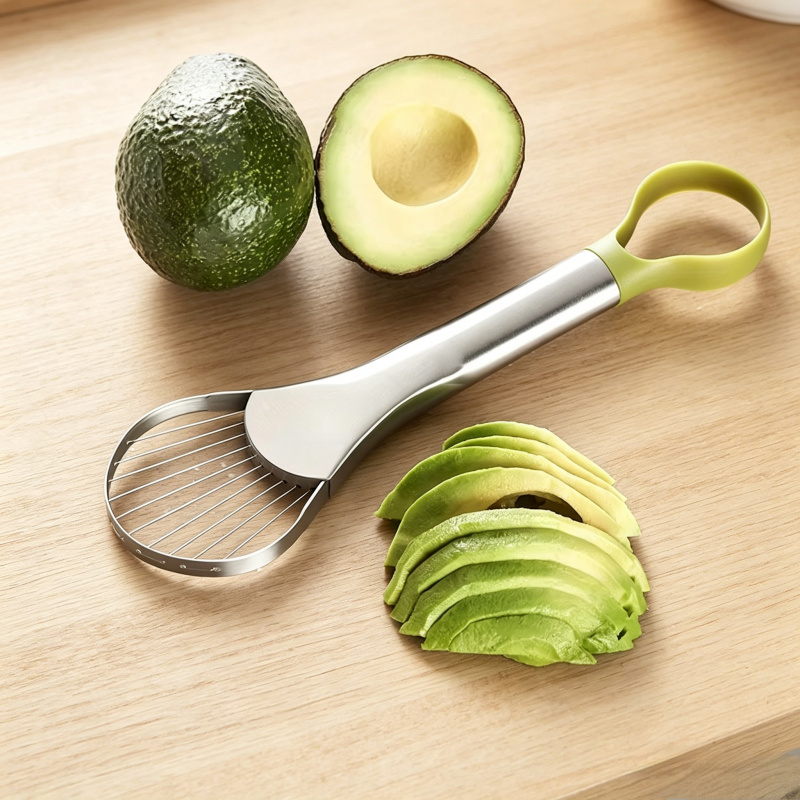 Avocado Slicer Tool - 2-in-1 Stainless Steel Avocado Slicer Multi-Use