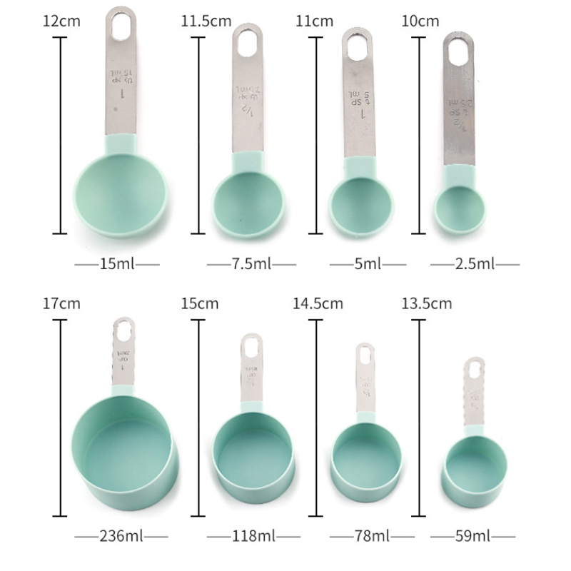 8PCS Measuring Cups Spoons Set - Kitchen Gadgets You Need ulasan dan harga