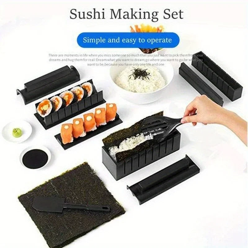 2026 10Pcs DIY Sushi Mold Kit  - Korean Kitchen Gadgets ulasan dan harga
