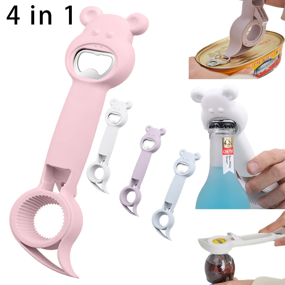 4 In 1 Beer Bottle Opener Mult - Kitchen Gadgets Jar Openers ulasan dan harga