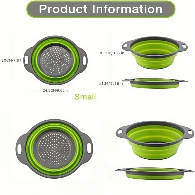 1/2pcs Collapsible Silicone Co - Kitchen Gadgets Store ulasan dan harga