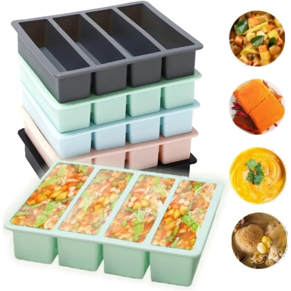 Silicone Freezer Trays with Li - Kitchen Gadgets Store ulasan dan harga