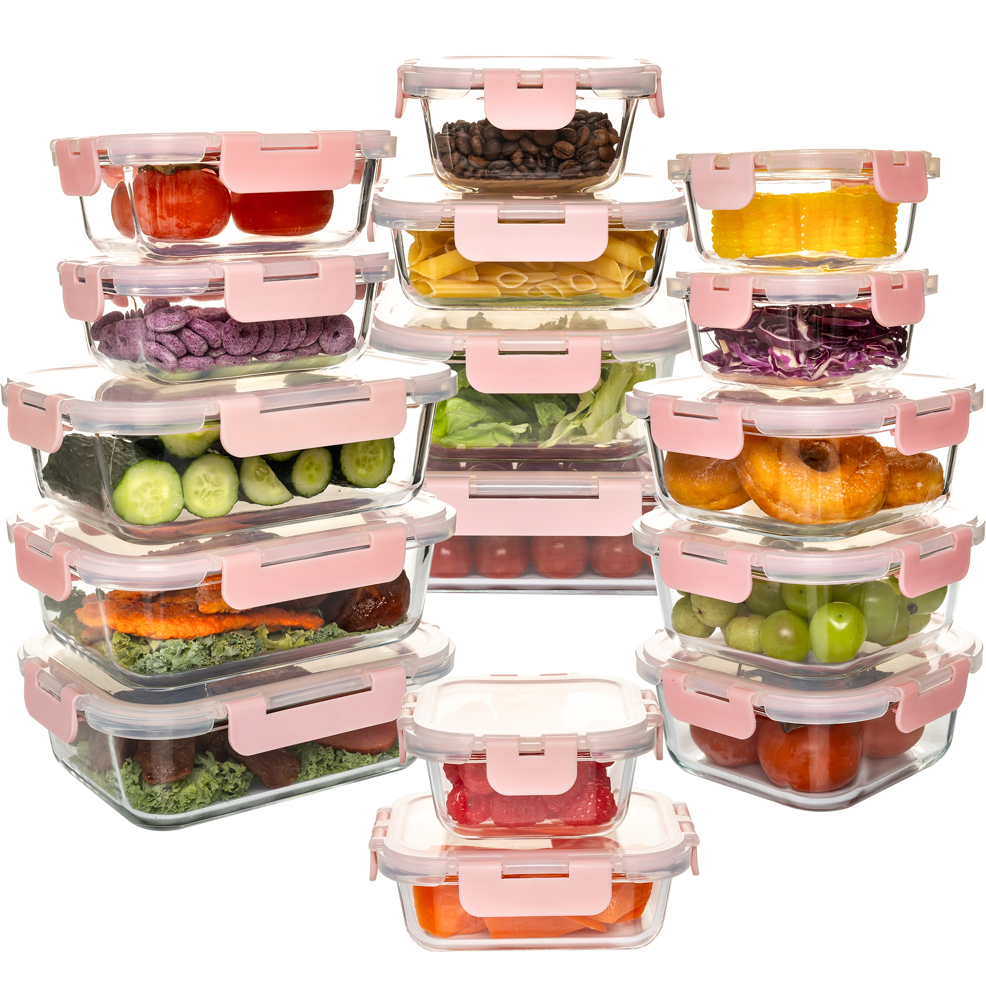 16-Piece Glass Food Storage Co - Kitchen Gadgets Organizer ulasan dan harga