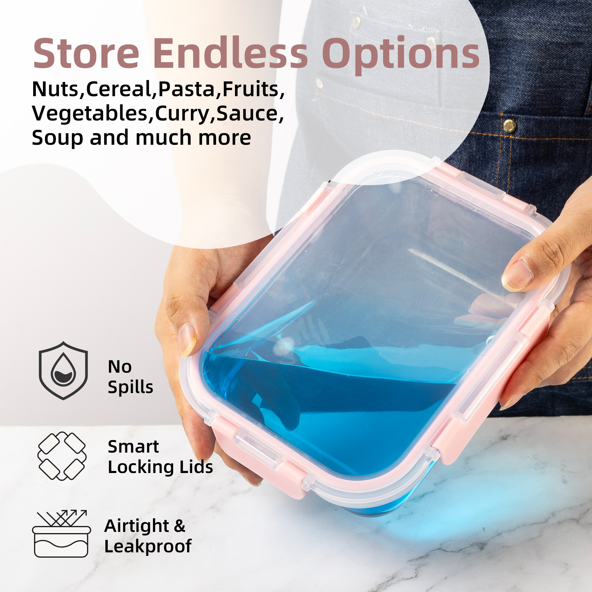 16-Piece Glass Food Storage Co - Kitchen Gadgets Organizer ulasan dan harga