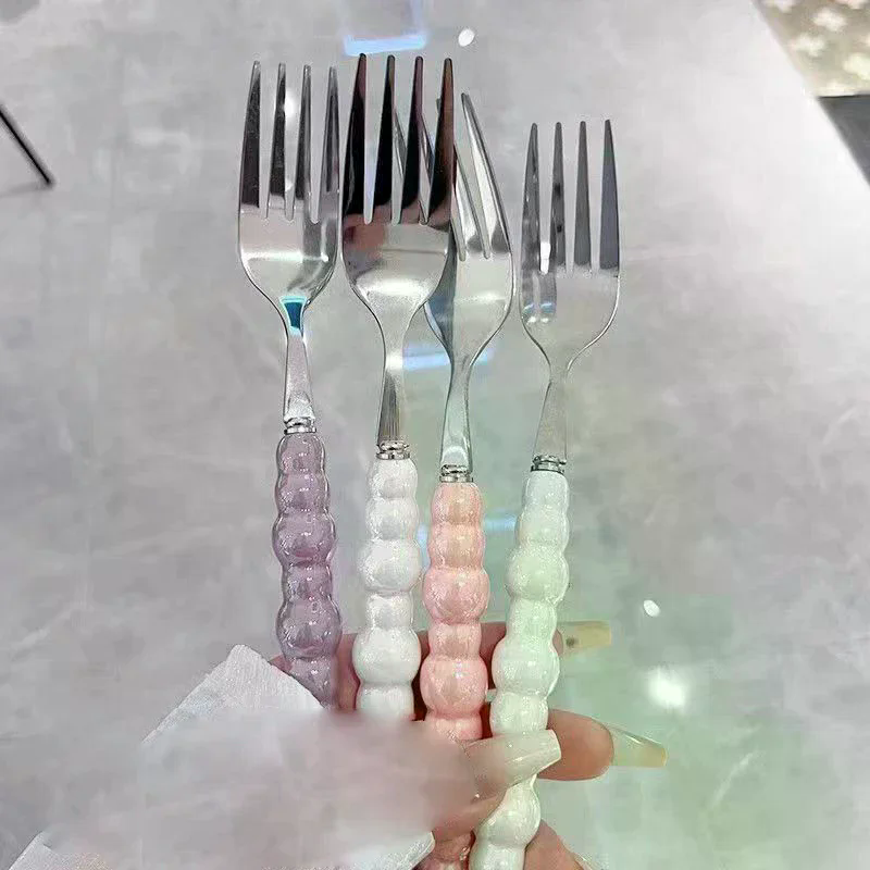 Pearl Handle Fork For Dessert  - Kitchen Gadgets Pasta ulasan dan harga