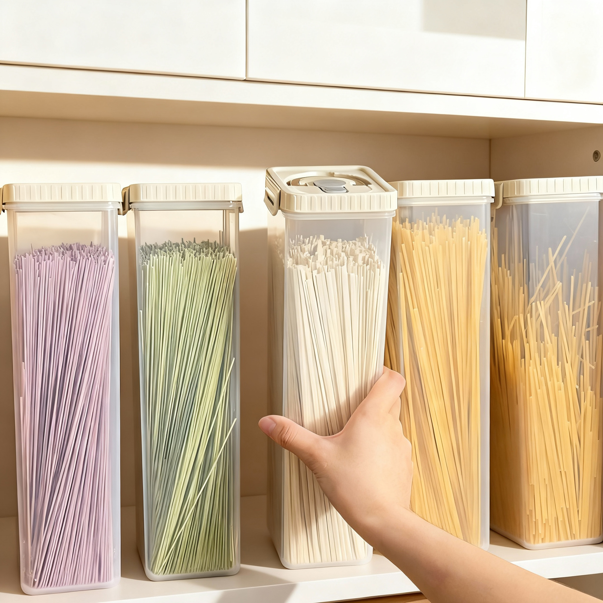 Noodles Sealed Storage Box Wit - Kitchen Gadgets Organizer ulasan dan harga