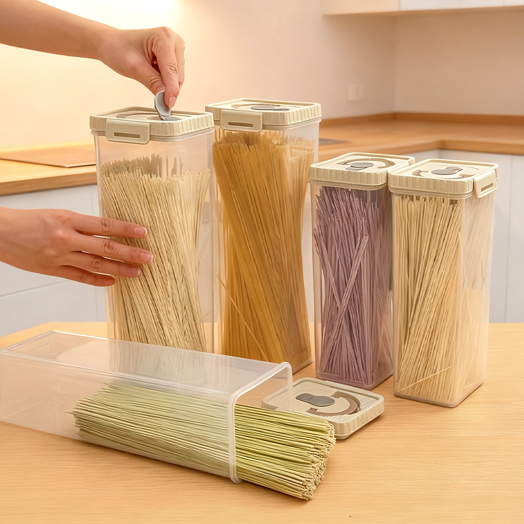 Noodles Sealed Storage Box Wit - Kitchen Gadgets Organizer ulasan dan harga