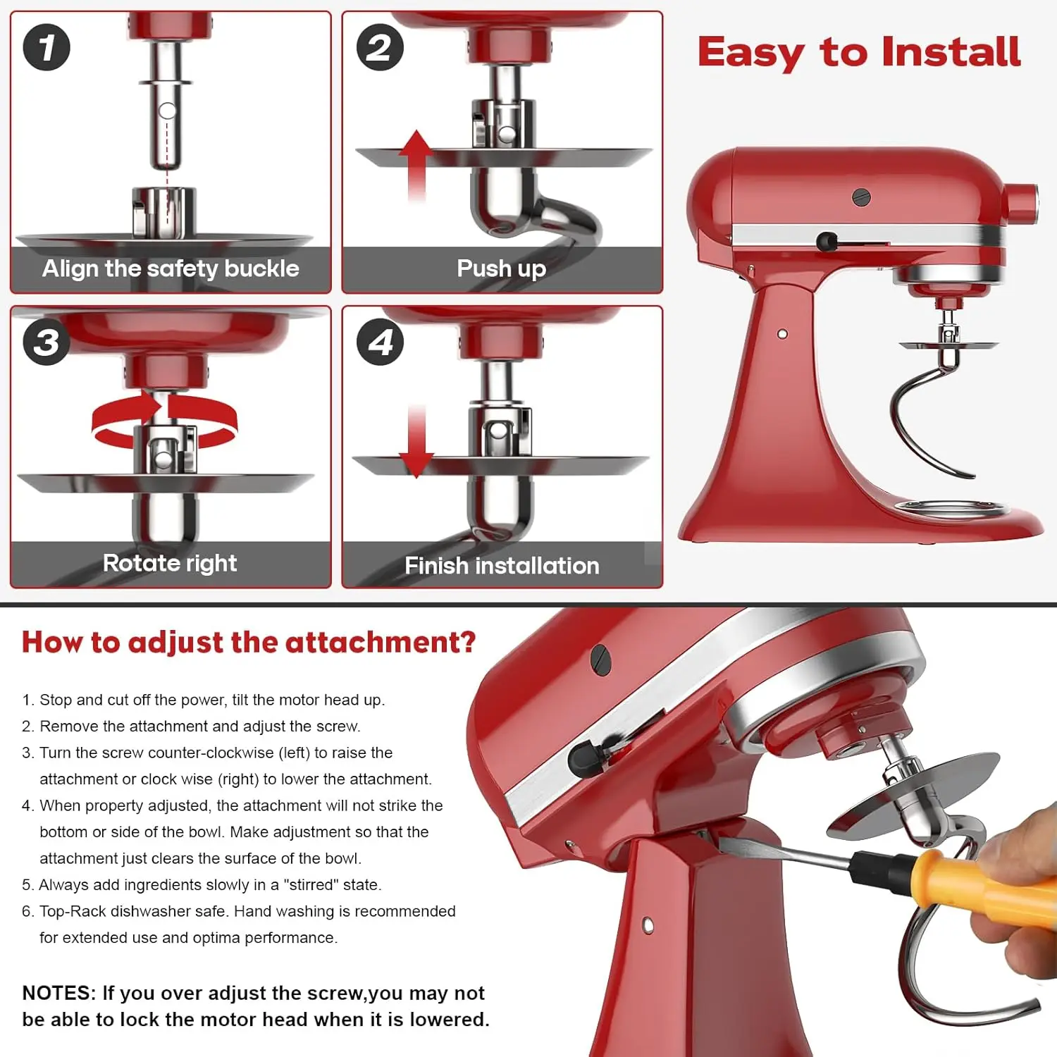 Dishwasher Safe,Spiral Dough H - Kitchen Gadgets Mixer ulasan dan harga