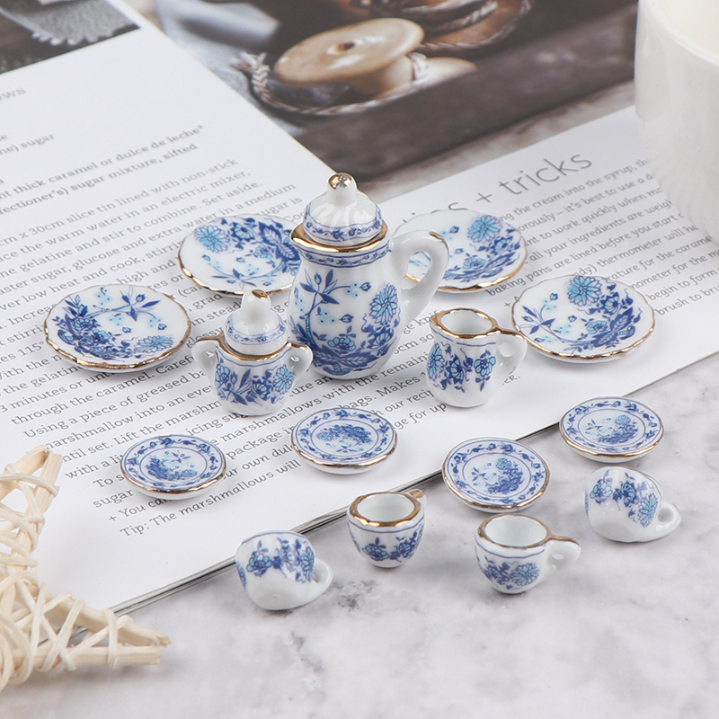 15Pcs 1:12 Miniature Porcelain - Kitchen Gadgets Kids ulasan dan harga