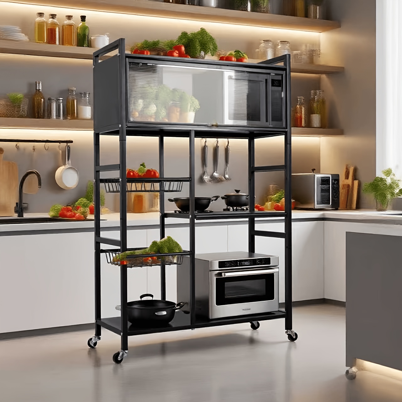 us1pc Movable Storage Rack, Ad - Kitchen Gadgets Organizer ulasan dan harga