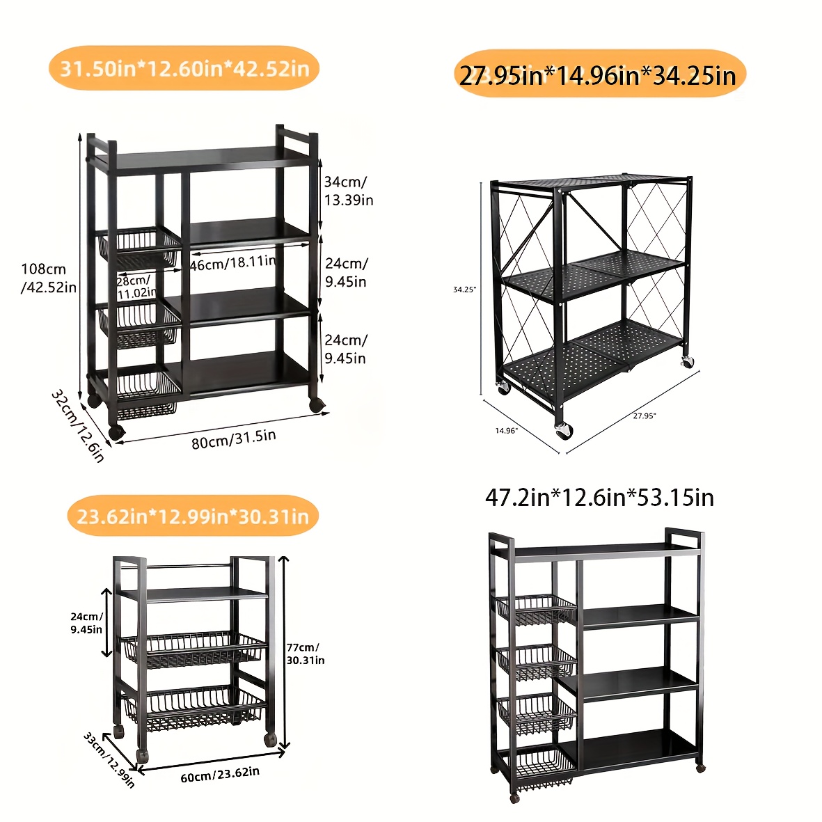 us1pc Movable Storage Rack, Ad - Kitchen Gadgets Organizer ulasan dan harga
