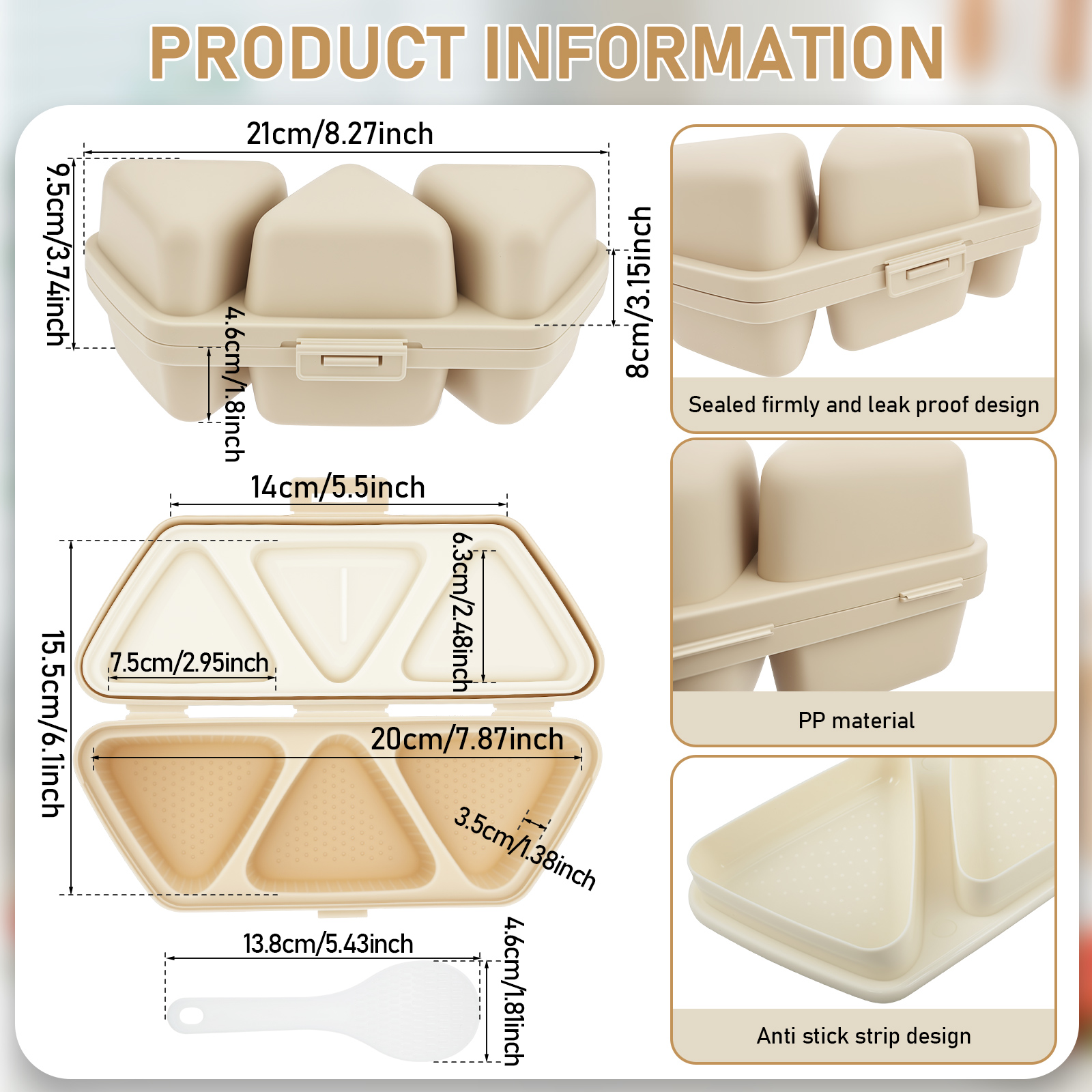 6 In 1 Onigiri Mold Triangle O - Kitchen Gadgets Store ulasan dan harga