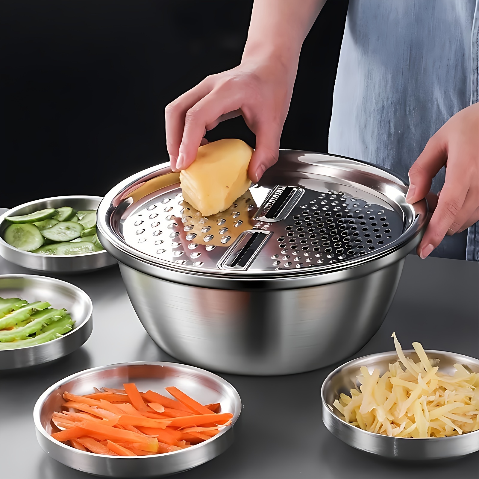 Stainless Steel Kitchen Set wi - Cheese Grater Box ulasan dan harga