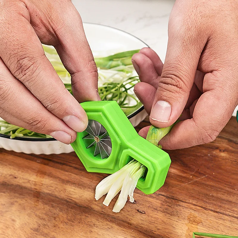 1PC Green Onion Slicer Cut Gre - Kitchen Gadgets Drawing ulasan dan harga