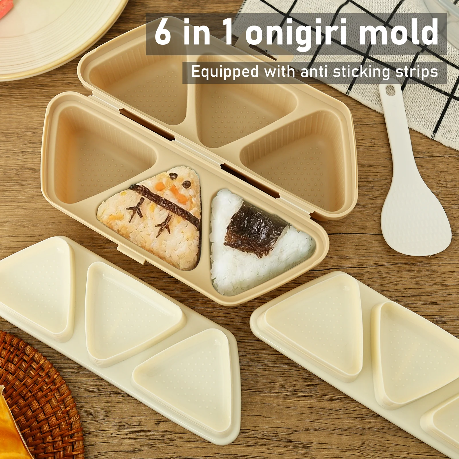 6 In 1 Onigiri Mold Triangle O - Kitchen Gadgets Store ulasan dan harga