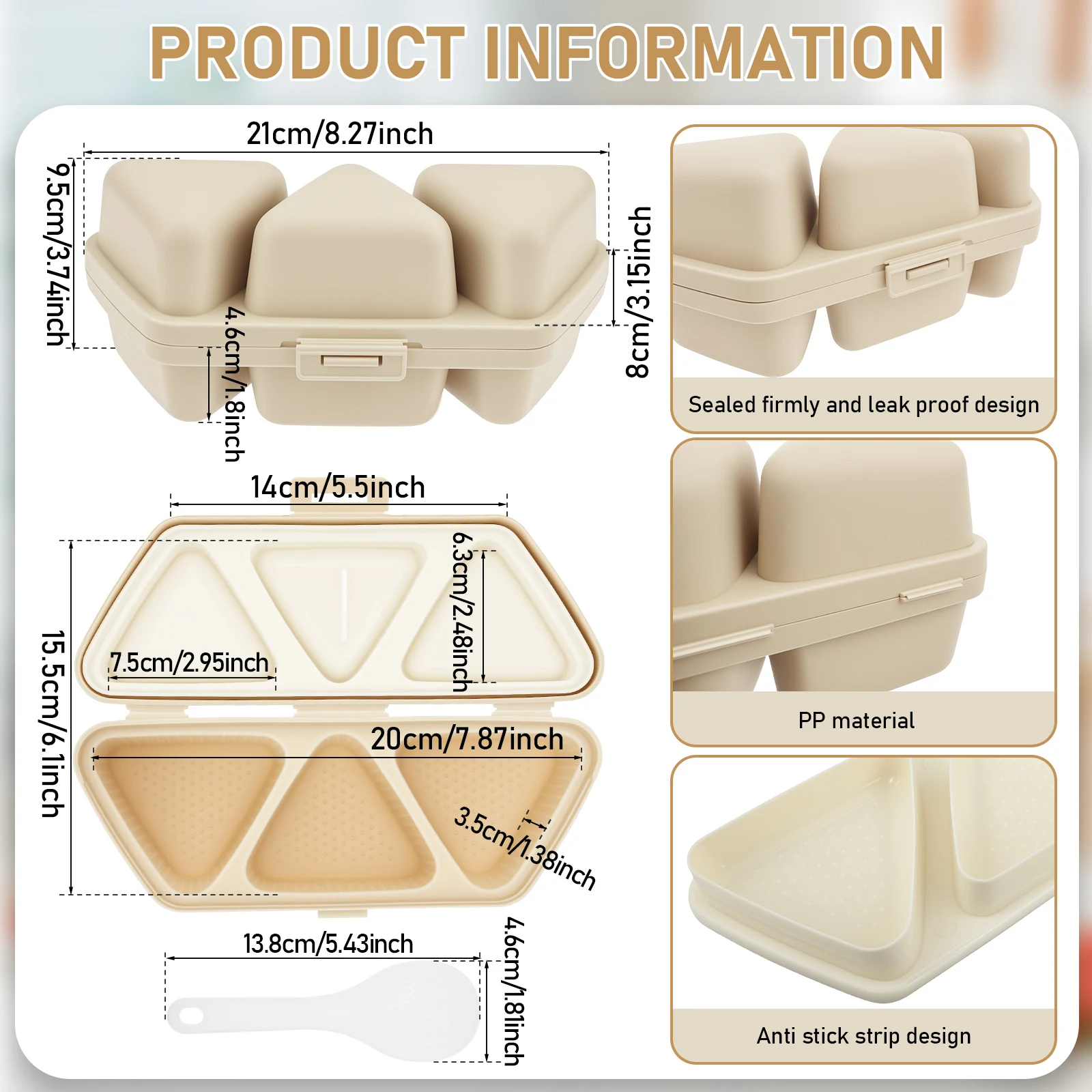 6 In 1 Onigiri Mold Triangle O - Kitchen Gadgets Store ulasan dan harga