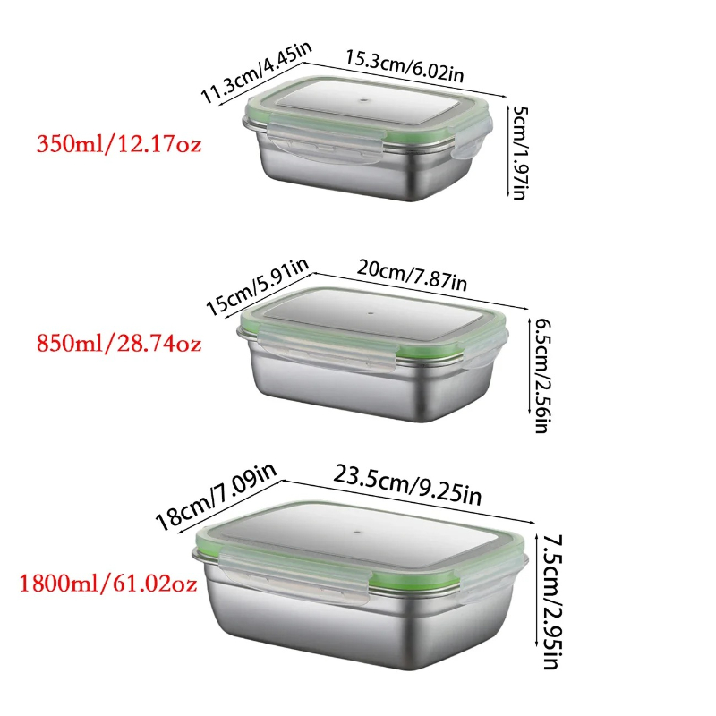 304 Stainless Steel Lunch Box  - Kitchen Gadgets Organizer ulasan dan harga