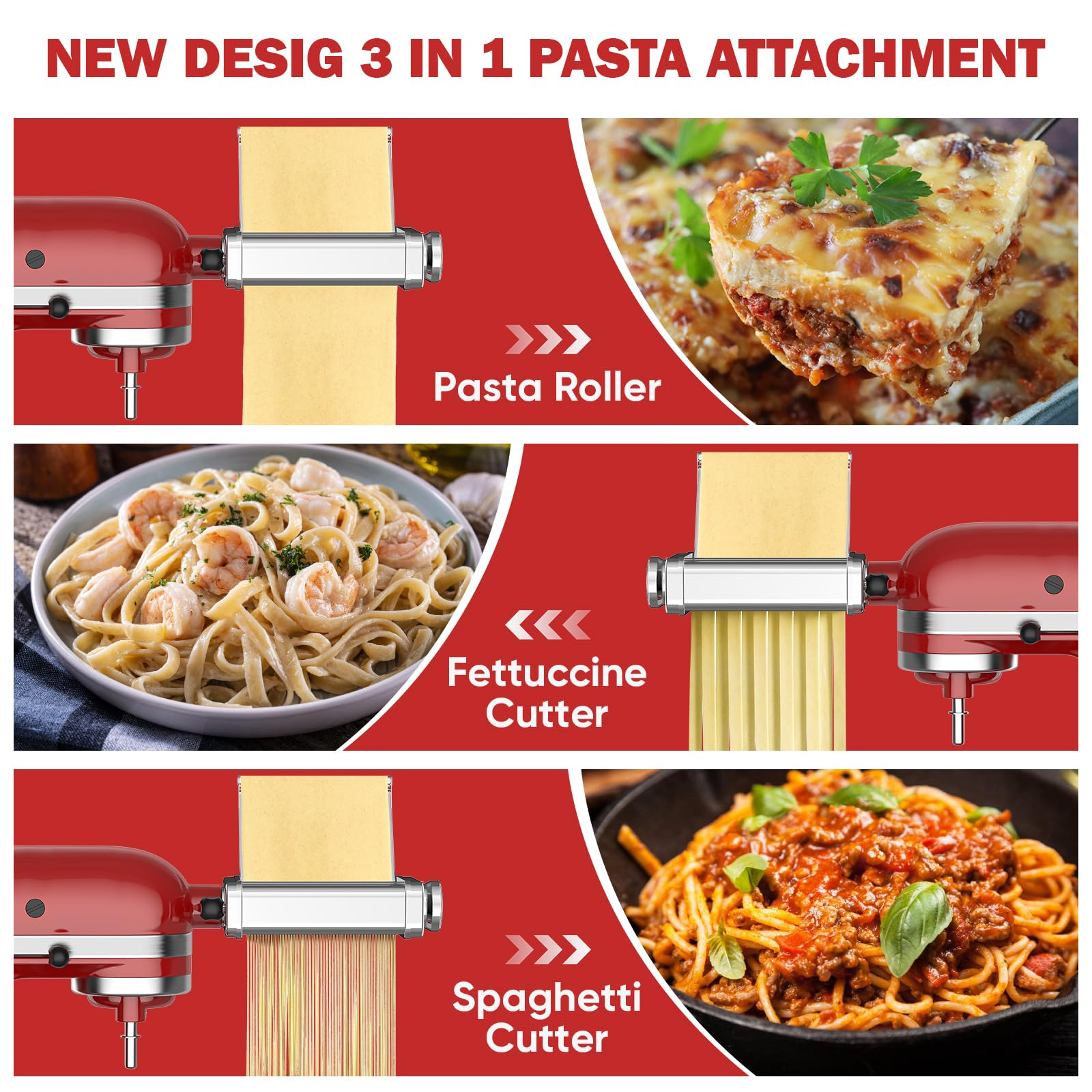 Gvode 3 in 1 Pasta Attachment  - Kitchen Gadgets Mixer ulasan dan harga