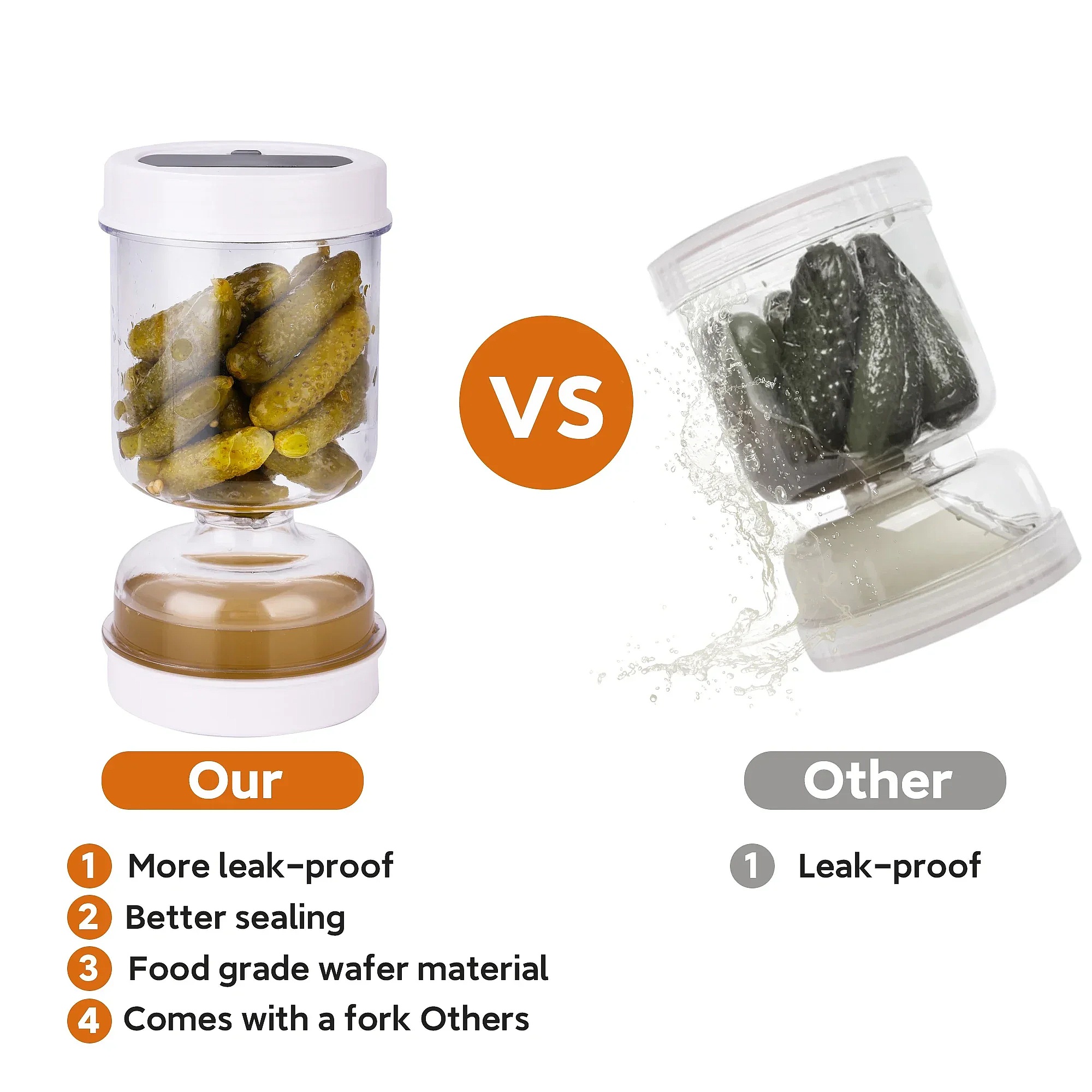 Olive and Pickle Strainer Jar  - Korean Kitchen Gadgets ulasan dan harga