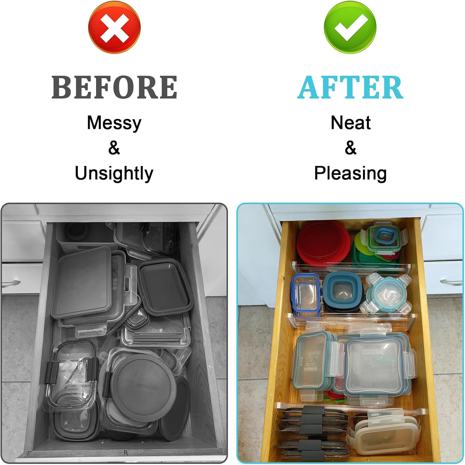 4/6/8/12 Pack Expandable Drawe - Kitchen Gadgets Organizer ulasan dan harga