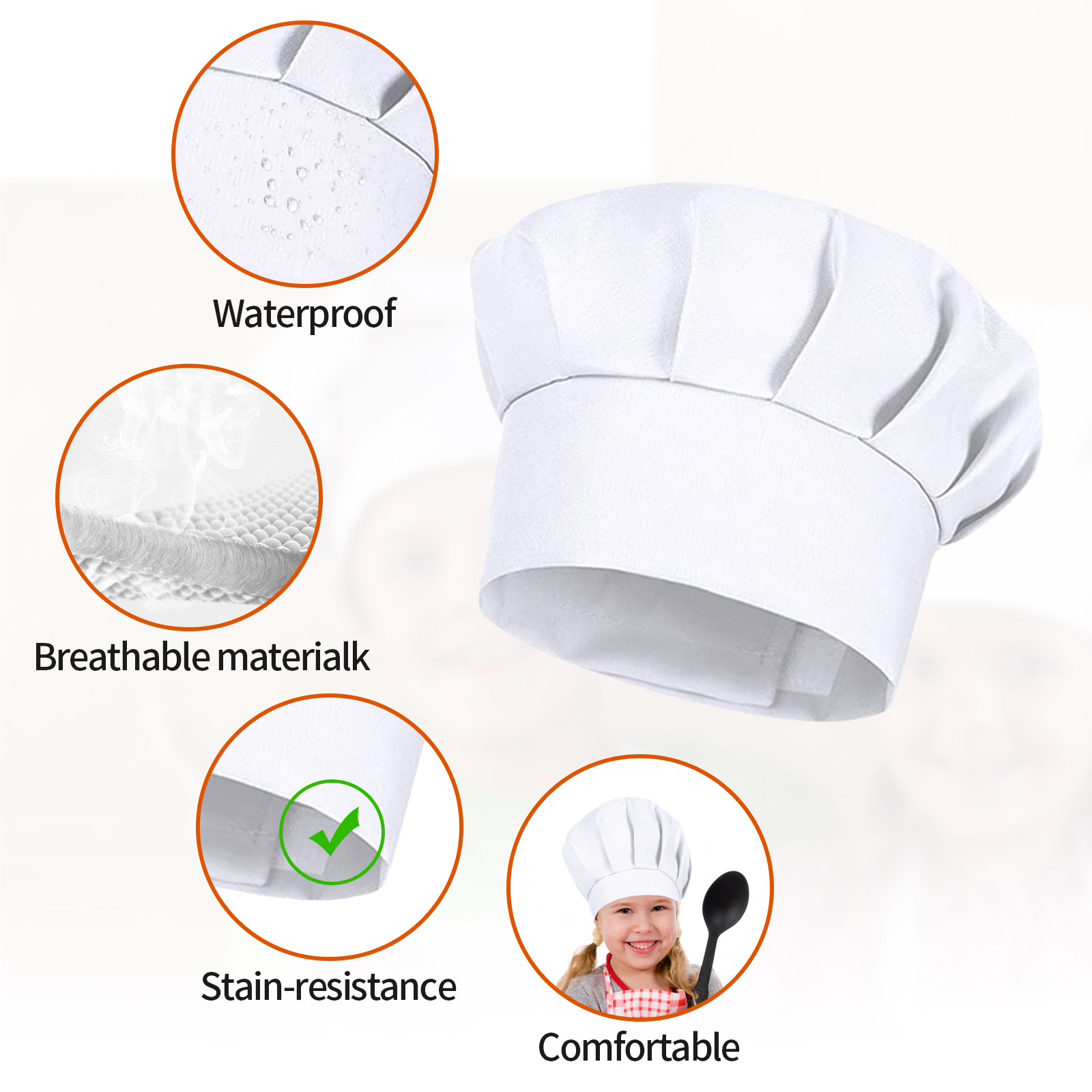 4PCS White Party Cap Hat Costu - Kitchen Gadgets You Need ulasan dan harga