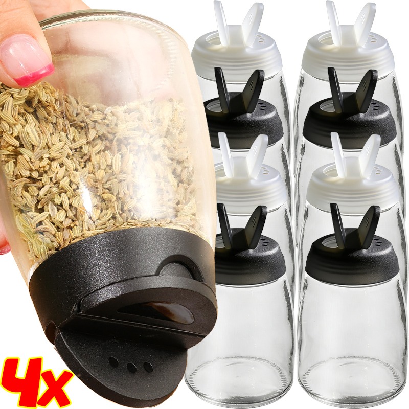 4/2Pcs Glass Seasoning Bottle  - Kitchen Gadgets Store ulasan dan harga