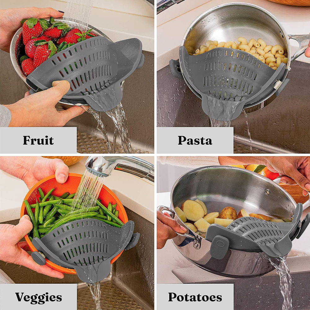 Silicone Kitchen Strainer Clip - Kitchen Gadgets Pasta ulasan dan harga